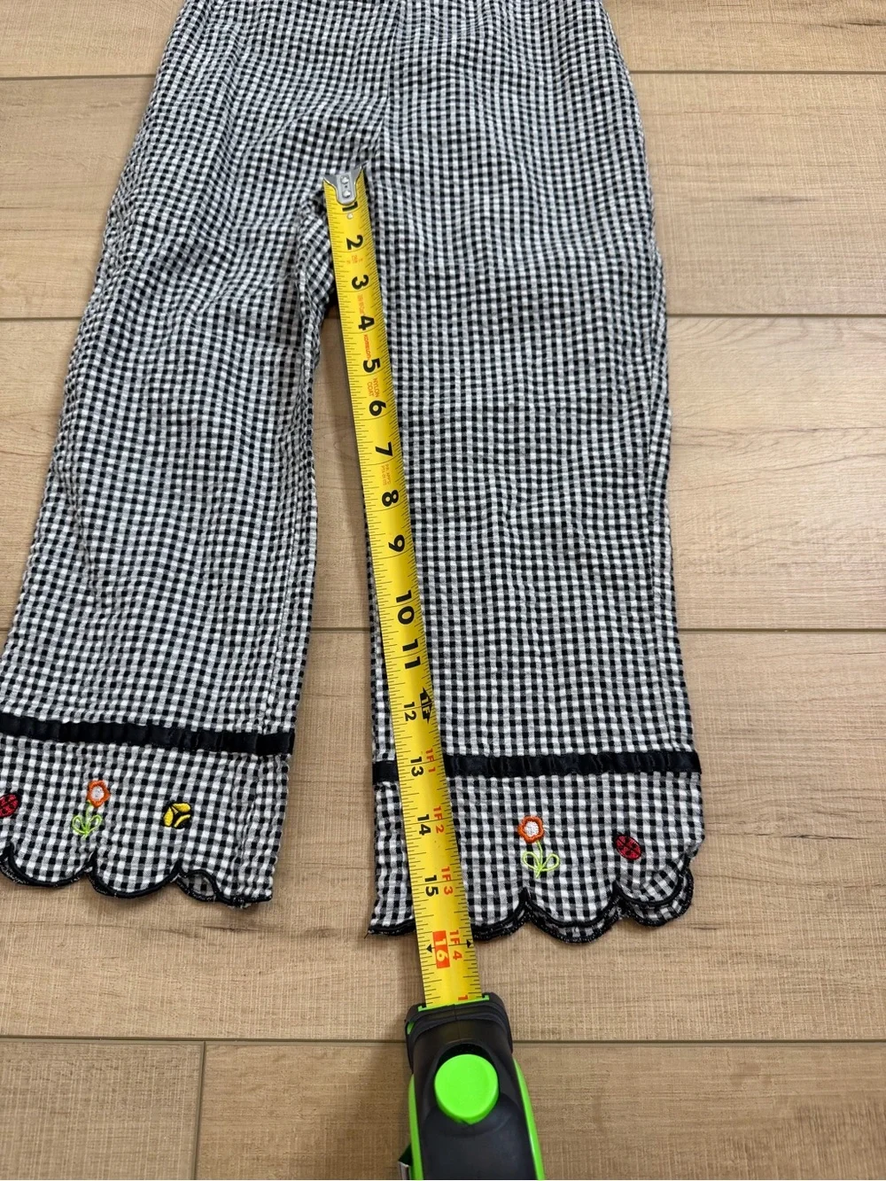 Vintage Pogo Club Gingham Matching Set Embroidered Floral Cottagecore Girls 7/8